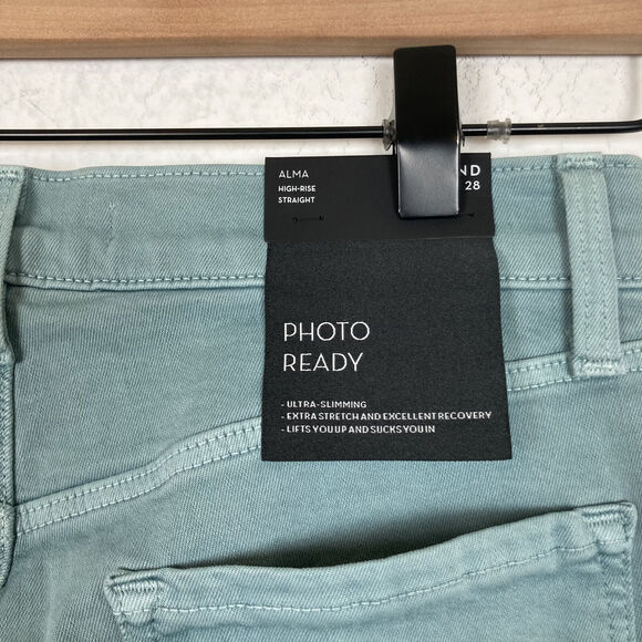 J BRAND WOMEN'S ALMA BLUE LAYKE HIGH RISE STRAIGHT LEG DENIM JEANS SIZE 28 - Picture 6 of 12